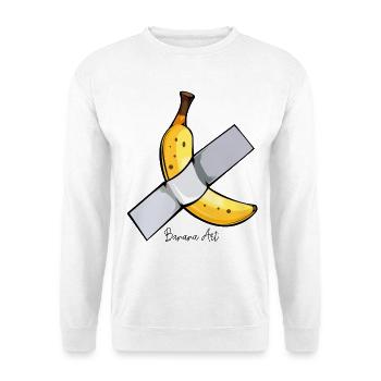 Croix banane avec bandage - Sweat-shirt Unisexe - blanc - Devant