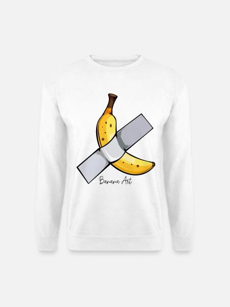Banane mit Bandagenkreuz - Unisex Pullover - Weiß