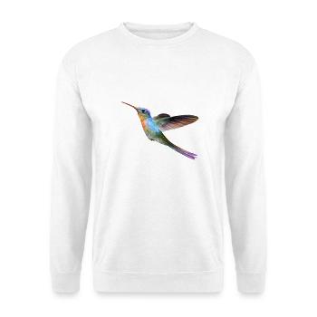 Colorful hummingbird in flight - Unisex Sweatshirt - white - Front