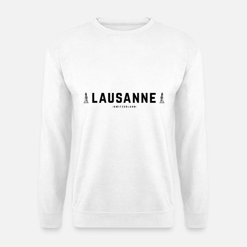 Lausanne Schweiz - Unisex Pullover - Weiß