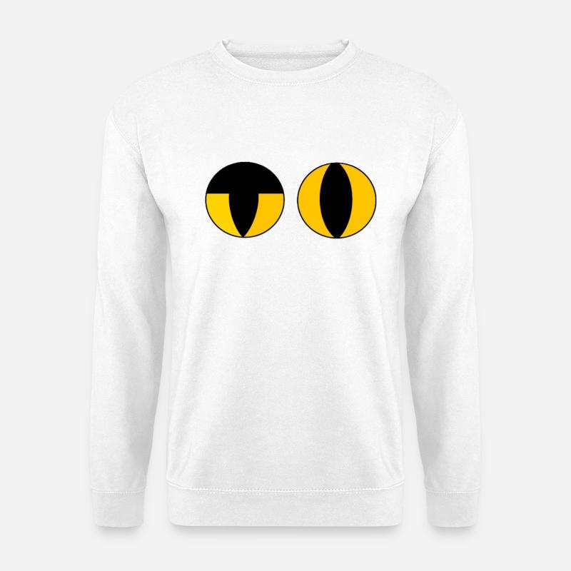 Inquiry eyes cool cat look - Unisex Sweatshirt - white