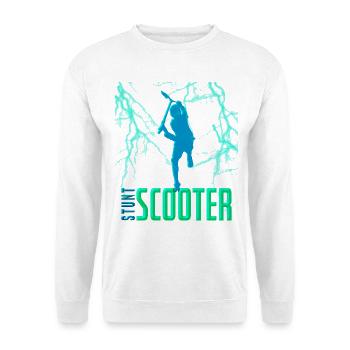 Trottinette freestyle trottinette acrobatique - Sweat-shirt Unisexe - blanc - Devant