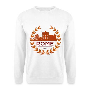 Roman landmarks in a laurel wreath - Unisex Sweatshirt - white - Front