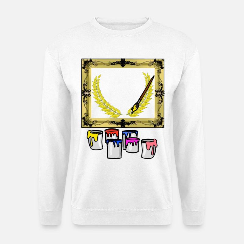 Kunst Kunstakademie Künstler Pinsel Malerei - Unisex Pullover - Weiß