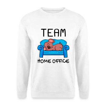 Team Home Office Koala Entspannen Faul lustig - Unisex Pullover - Weiß - Vorne
