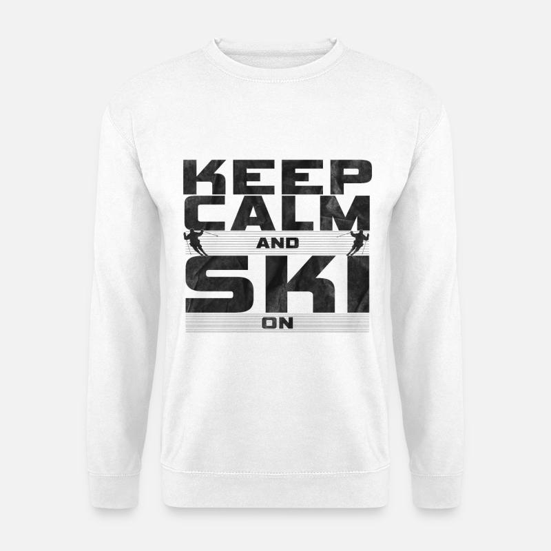 Keep Calm and Ski on - Unisex Sweatshirt - white