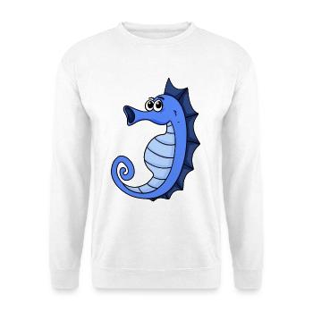 Seepferd - Unisex Pullover - Weiß - Vorne