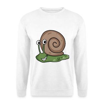 Schnecke - Unisex Pullover - Weiß - Vorne