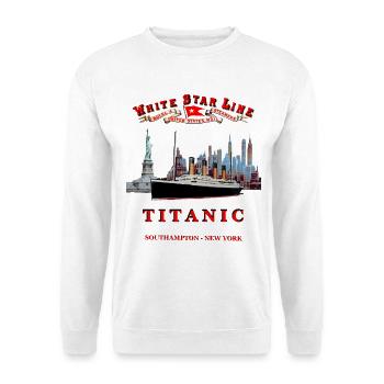 TITANIC NEW YORK création Louis RUNEMBERG © Adagp - Sweat-shirt Unisexe - blanc - Devant
