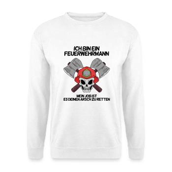Feuerwehrmann - Unisex Pullover - Weiß - Vorne