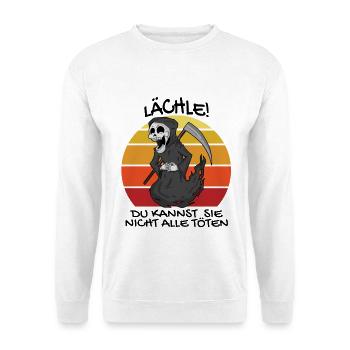 Sensenmann Retro Spruch lustig - Unisex Pullover - Weiß - Vorne