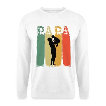 Papa und Sohn das Team Geschenkidee Vatertag - Unisex Pullover - Weiß - Vorne
