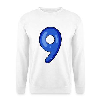 9 - Unisex Pullover - Weiß - Vorne