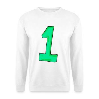 1 - Sweat-shirt Unisexe - blanc - Devant