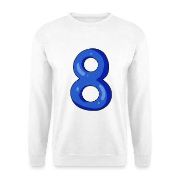 8 - Sweat-shirt Unisexe - blanc - Devant