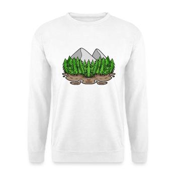 Montagne montagne - Sweat-shirt Unisexe - blanc - Devant