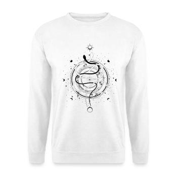 Snakes Moon Phases Occult Wiccan Goth Clothes - Unisex Sweatshirt - white - Front
