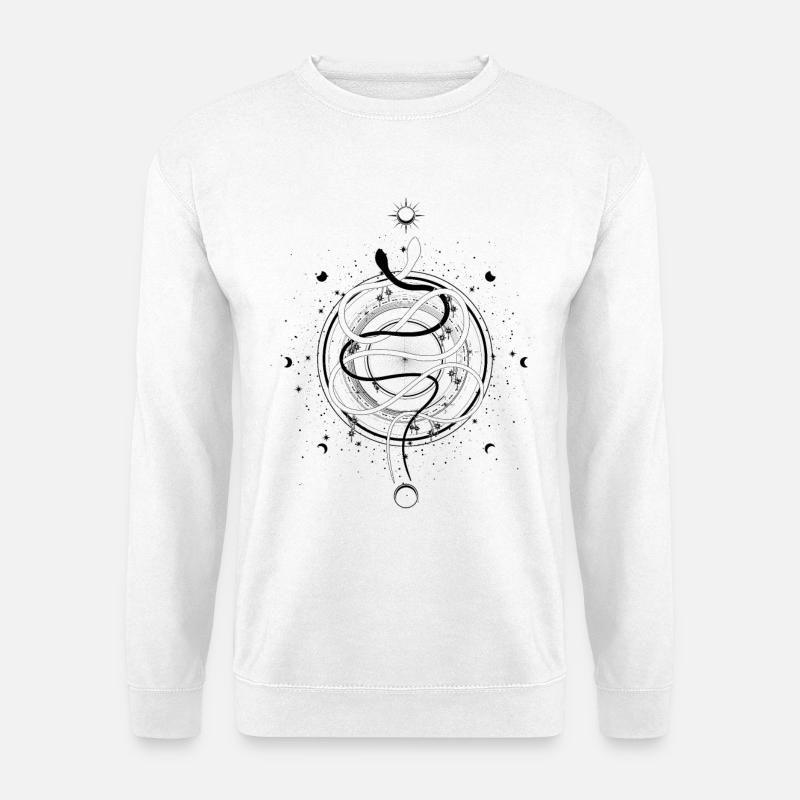 Schlangen Mondphasen Occult Wicca Goth Clothes - Unisex Pullover - Weiß