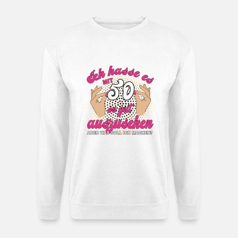 Jahrgang 1976 Vintage 50. Geburtstag Retro Damen - Unisex Pullover - Weiß