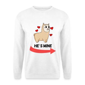 He is Mine - Partnerlook 1 - Sweat-shirt Unisexe - blanc - Devant