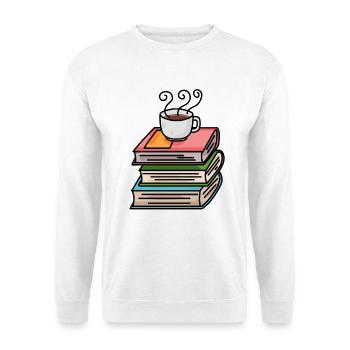 Coffee and books - Unisex Sweatshirt - white - Front