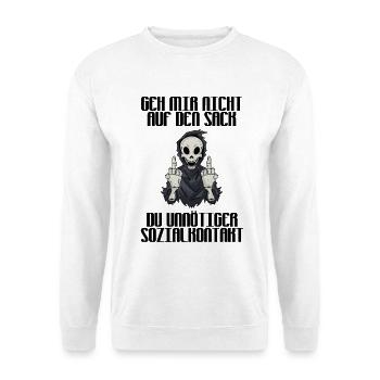 Unnötiger Sozialkontakt - Unisex Pullover - Weiß - Vorne