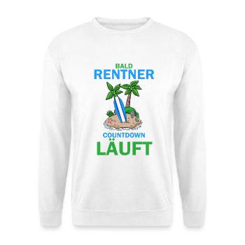 Bald Rentner - Unisex Pullover - Weiß - Vorne - Alina (178cm) & Michal (187cm)