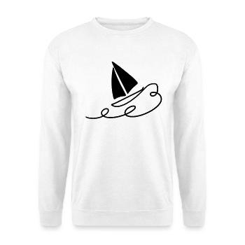 Segler Welle Segeln Segelsport - Unisex Pullover - Weiß - Vorne