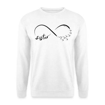 Sister Liebe Herzen Unendlich Beste Schwester - Unisex Pullover - Weiß - Vorne