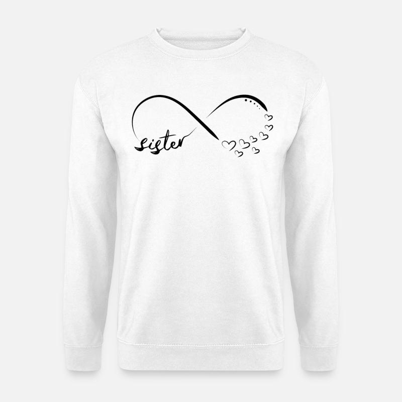 Sister Liebe Herzen Unendlich Beste Schwester - Unisex Pullover - Weiß
