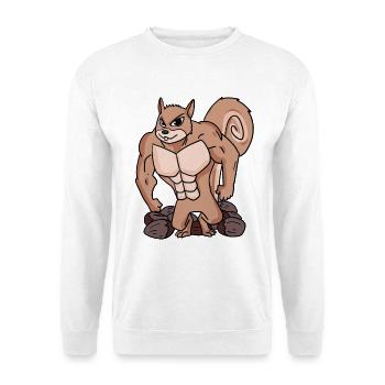 Squirrels with muscles - Unisex Sweatshirt - white - Front