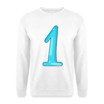 1 - Sweat-shirt Unisexe - blanc - Devant