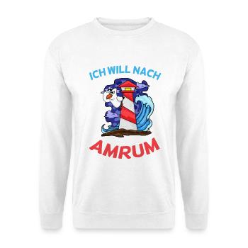 Amrum Nordsee - Unisex Pullover - Weiß - Vorne - Alina (178cm) & Michal (187cm)