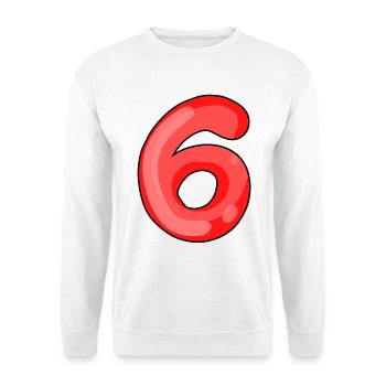 6 - Sweat-shirt Unisexe - blanc - Devant