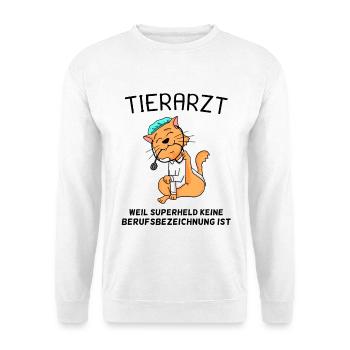 Tier Tierarzt Tiermedizin Geschenk - Unisex Pullover - Weiß - Vorne