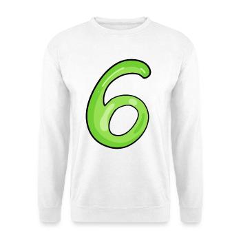 6 - Unisex Pullover - Weiß - Vorne