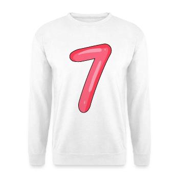Numéro 7 - Nombre 7 - Sweat-shirt Unisexe - blanc - Devant