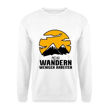 Berg Berge Berggipfel Gipfel Wandern Wanderer - Unisex Pullover - Weiß - Vorne