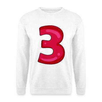 3 - Sweat-shirt Unisexe - blanc - Devant