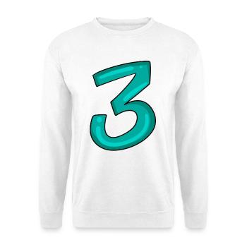 3 - Sweat-shirt Unisexe - blanc - Devant