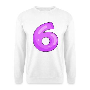 6 Lila - Sweat-shirt Unisexe - blanc - Devant