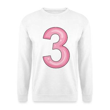 3 - Unisex Pullover - Weiß - Vorne