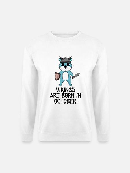 Mois de naissance mois d’octobre cadeau - Sweat-shirt Unisexe - blanc