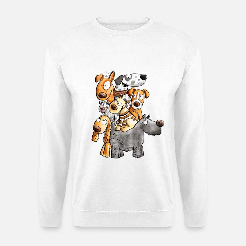 Lustiges Hunde Team I Lustiges Hundemotiv I Hund - Unisex Pullover - Weiß