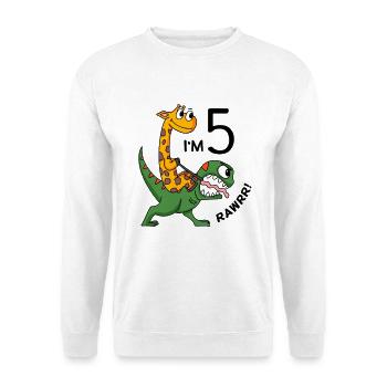 5. Geburtstag - 5 Jahre alt - Kindergeburtstag - Unisex Pullover - Weiß - Vorne