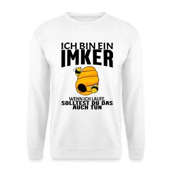 Bienen Imker Biene - Unisex Pullover - Weiß - Vorne