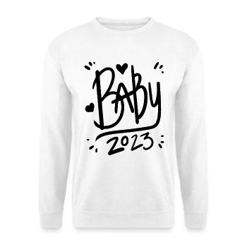 Bébé 2023 - Nouveau-né 2023 Bébé Cadeau - Sweat-shirt Unisexe - blanc - Devant
