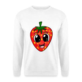 Erdbeere - Unisex Pullover - Weiß - Vorne