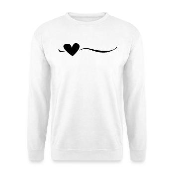 Line Heart Black - Unisex Sweatshirt - white - Front