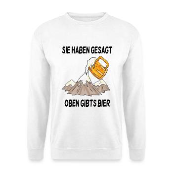 Berg Berge - Unisex Pullover - Weiß - Vorne